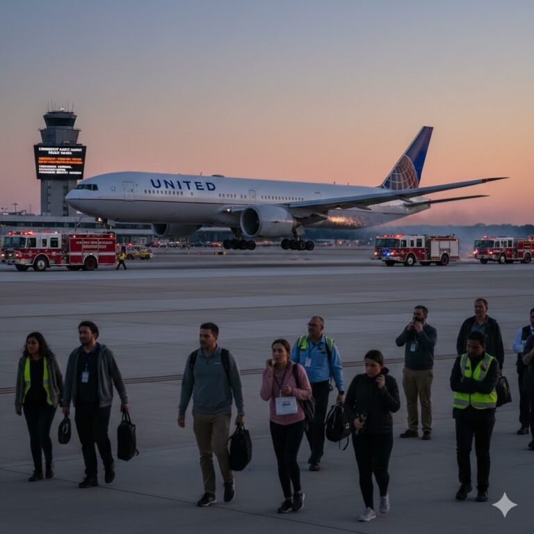 united airlines flight emergency landing