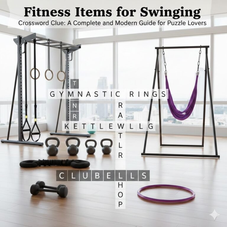 fitness items for swinging crossword clue