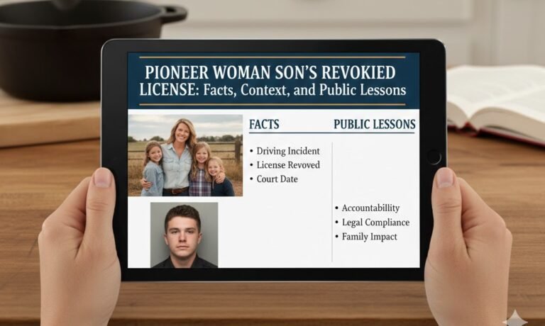 Pioneer Woman Son’s Revoked License: Facts, Context, and Public Lessons