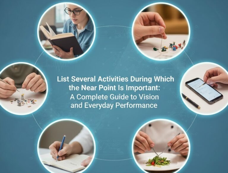 list several activities during which the near point is important