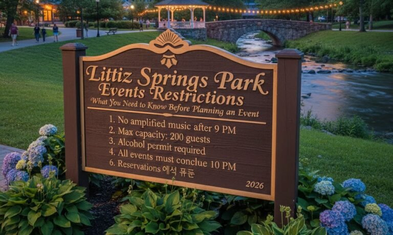 Lititz Springs Park Events Restrictions: What You Need to Know Before Planning an Event