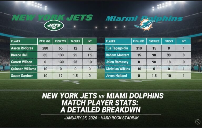 new york jets vs miami dolphins match player stats