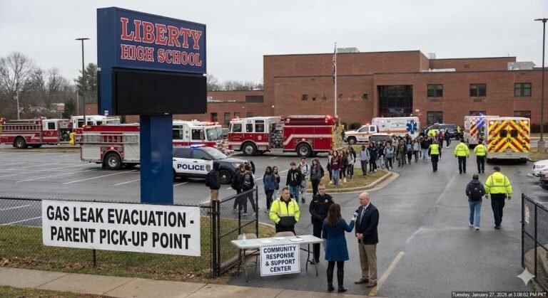 liberty high school gas evacuation