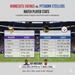 minnesota vikings vs pittsburgh steelers match player stats
