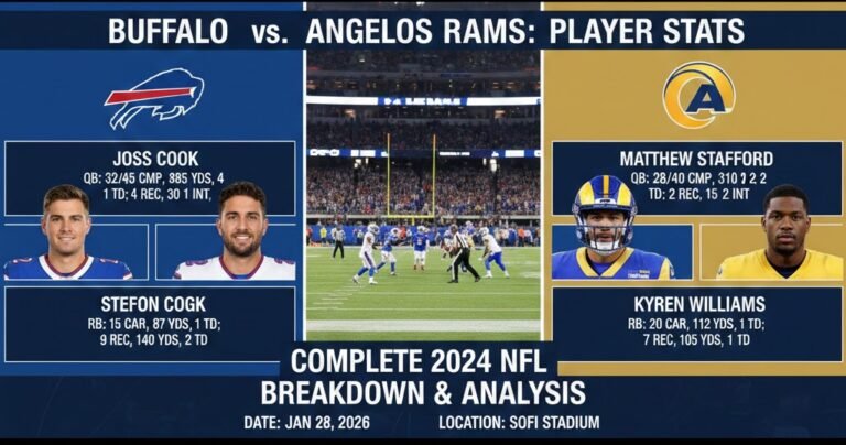buffalo bills vs los angeles rams match player stats