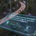 oil palm project involving streetlights