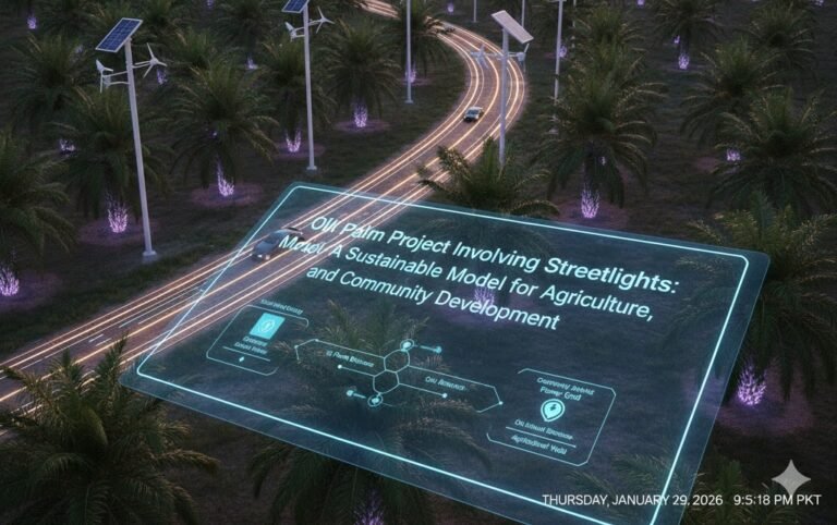 Oil Palm Project Involving Streetlights: A Sustainable Model for Energy, Agriculture, and Community Development