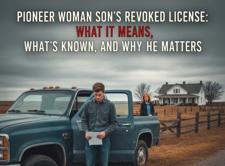 pioneer woman son's revoked license