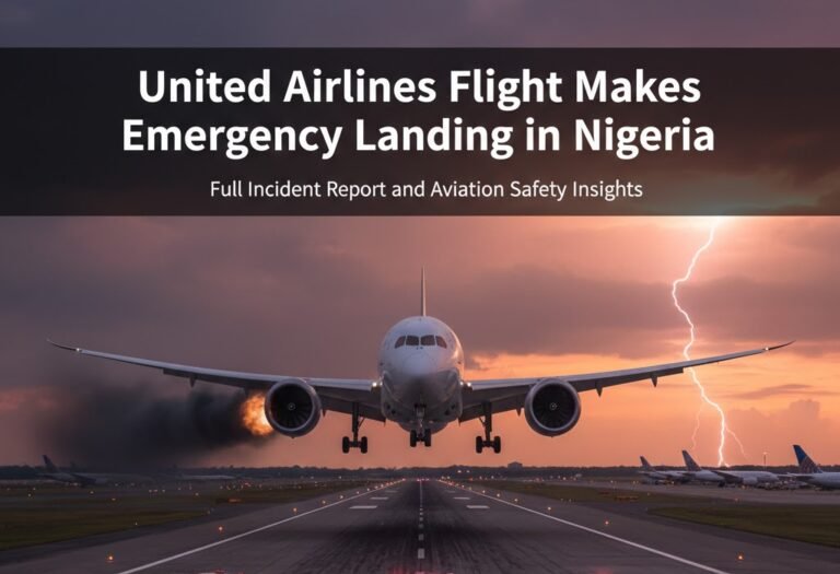united airlines flight makes emergency landing in nigeria.